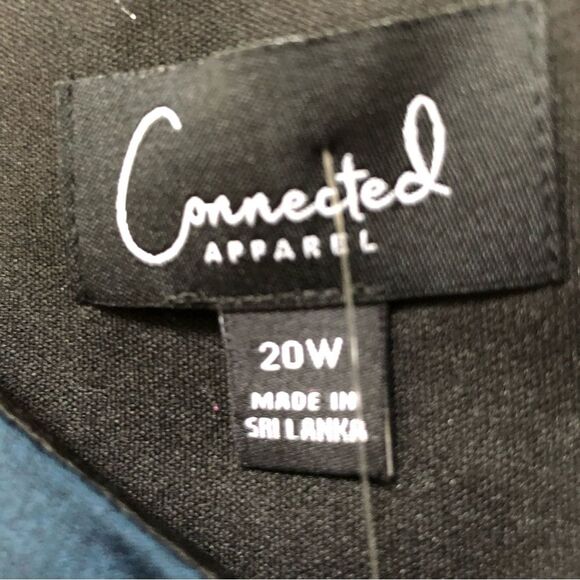 CONNECTED APPAREL WOMEN'S PLUS SIZE 20W ELBOW SLEEVE FLORAL PRINT SHEATH DRESS - Picture 9 of 9